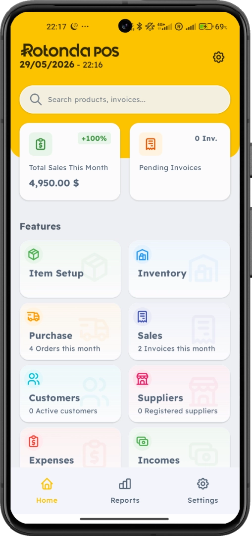 Rotonda POS dashboard