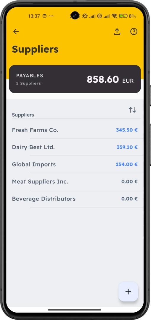 Suppliers